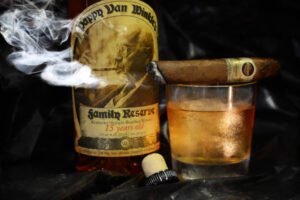Padron 1964 Anniversary Series and Pappy Van Winkle's 15 Year Bourbon by Artist Michael John Valentine of Charlotte