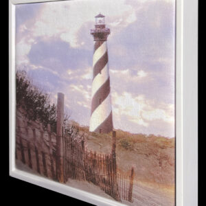 Cape Hatteras Lighthouse OBX 9 x 9 framed canvas by artist Michael John Valentine of Huntersville North Carolina