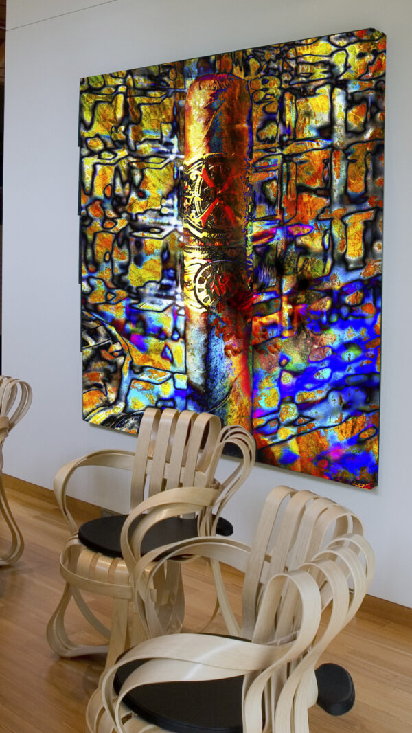 Fuente Opus X Cigar Abstract Modern Wall On Canvas by Michael John Valentine