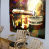 Pappy Van Winkle's Bourbon With Drew Estates Abstract Modern Wall Art Canvas Painting by Michael John Valentine