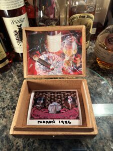 Padron 1926 Cigar box lid art with Pappy on canvas