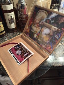 Padron Anniversary Cigar Box and Pappy Van Winkle's Bourbon Bourbon with Lid Art on Canvas