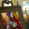 Blantons Bourbon with Padron 1926 anniversary cigar painting on canvas by Michael John Valentine