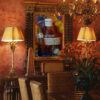 Blantons Bourbon with Padron 1926 anniversary cigar painting on canvas by Michael John Valentine