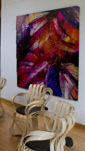 Living On This Earth abstract modern wall art on canvas by artist Michael John Valentine