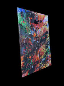 Black Wildfire Guitar Abstract Wall Art 26 x 40 in studio
