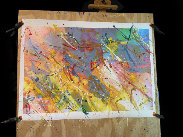 Abstract Modern Art Feeling Better Now On Canvas 28 x 42 in studio