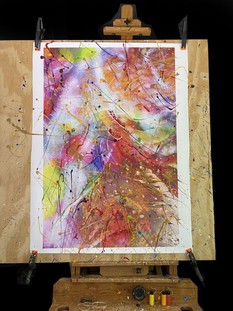 Abstract Modern Wall Art Titled Fine Line 28 x 42 in studio