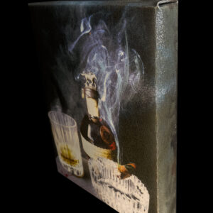 Blanton Bourbon and Davidoff Cigar 8 x 10 Gallery Wrapped on Canvas