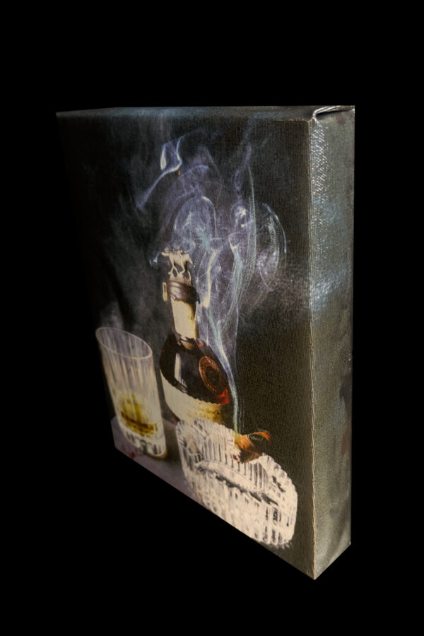 Blanton Bourbon and Davidoff Cigar 8 x 10 Gallery Wrapped on Canvas