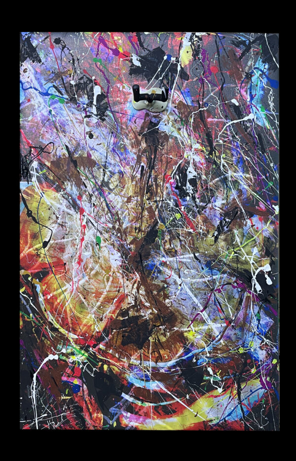 Abstract Modern Wall Art Titled Fender Guitar 26 x 40 in studio