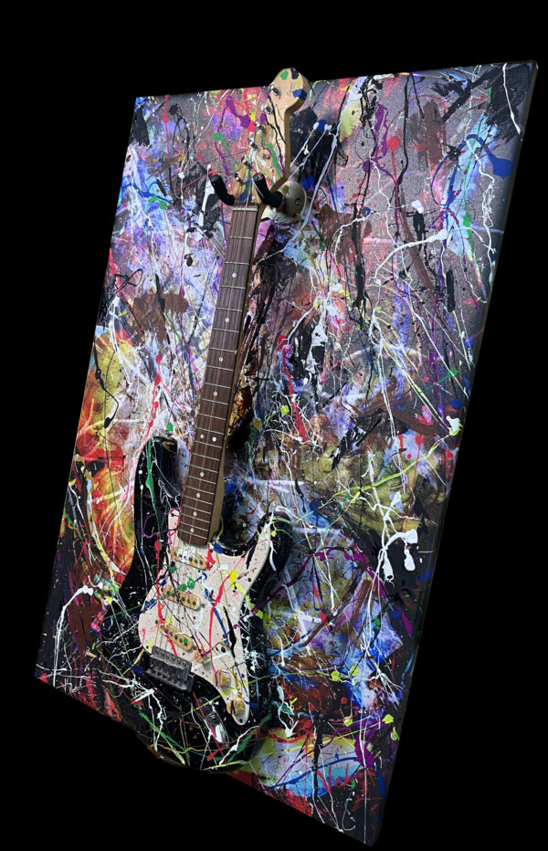 Abstract Modern Wall Art Titled Fender Guitar 26 x 40 in studio