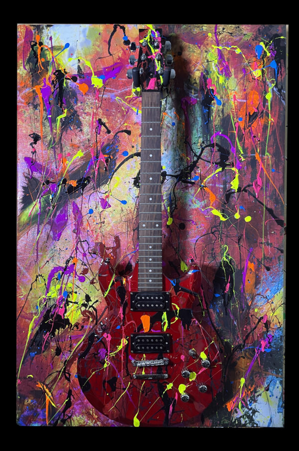 Abstract Modern Wall Art Titled Ibanez Guitar 26 x 40 in studio