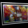 Blantons Bourbon with Padron 1926 anniversary cigar painting on canvas by Michael John Valentine