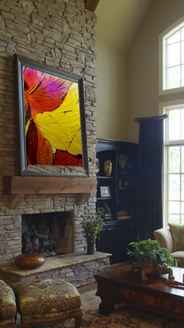 Heart Of The Earth Abstract Modern Wall Art Painting On Canvas By Artist Michael John Valentine