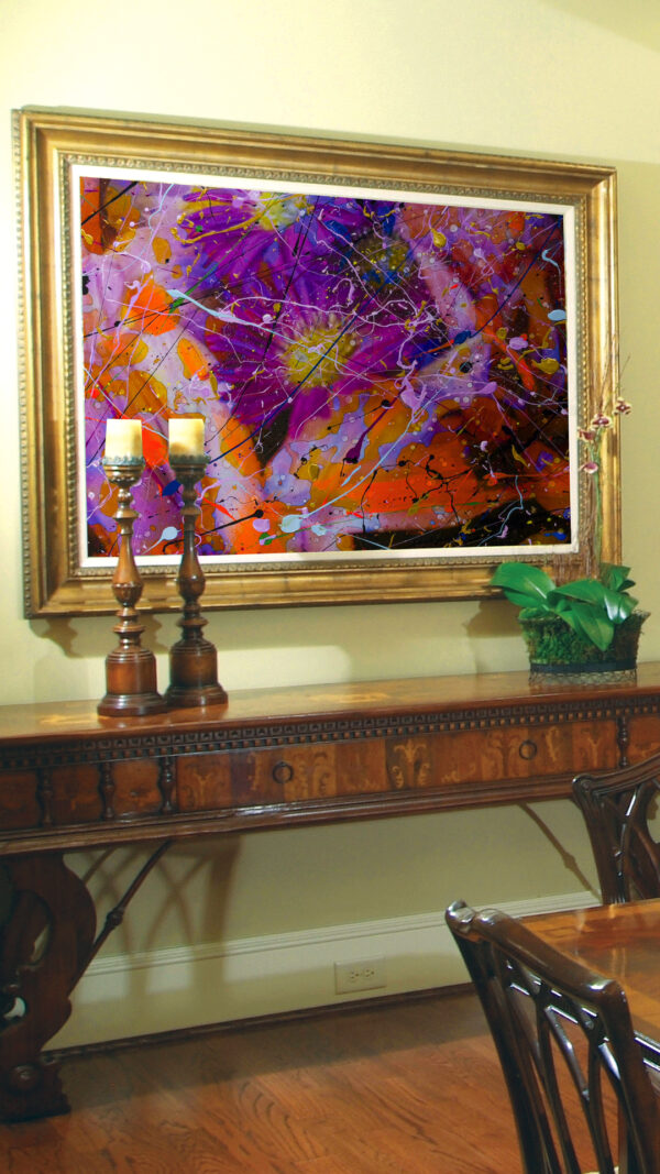 Abstract Avatar Flower Painting On Canvas by Artist Michael John Valentine