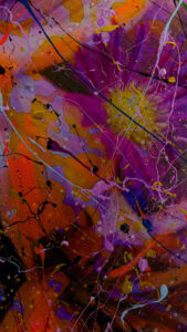 Abstract Avatar Flower Painting On Canvas by Artist Michael John Valentine