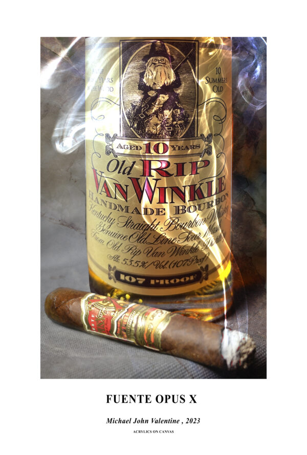 Opus X and 10 Year Pappy Print Poster by artist Michael John Valentine