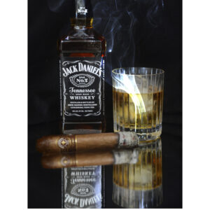 Montecristo Cigar and Jack Daniel's Bourbon Poster Print by artist Michael John Valentine