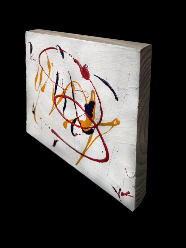 Wood Block Abstract Acrylics Original Painting By Artist Michael John Valentine
