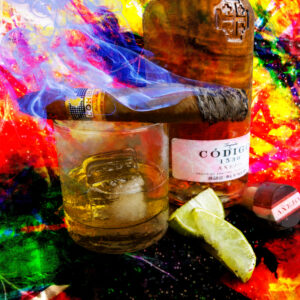 Abstract Cohiba Cuban Cigar with Codigo Tequila