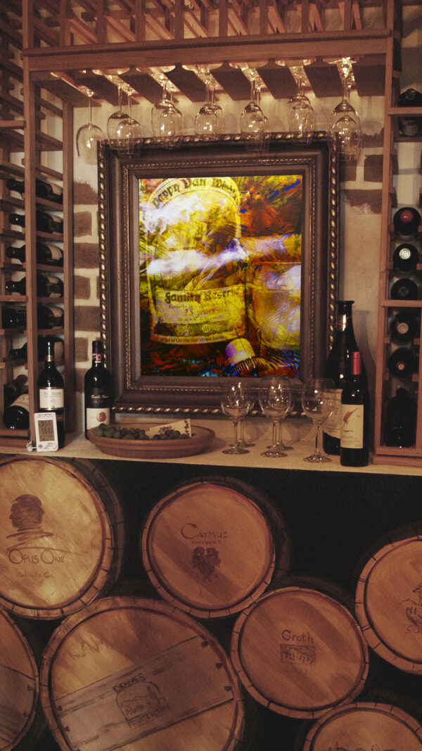15 year rip van winkles bourbon and padron anniversary cigar painting