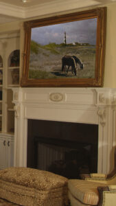Shackleford Wild Horses and Cape Lookout Lighthouse Painting
