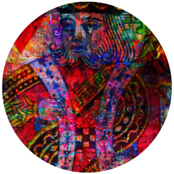 king of hearts abstract playing card decal