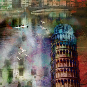 Florence Italy Abstract Modern Art Painting On Canvas by Artist Michael John Valentine