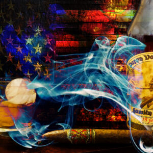 15 Year Old Pappy Opus X Ice Cubes America Flag