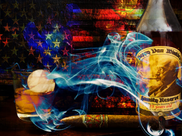 15 Year Old Pappy Opus X Ice Cubes America Flag