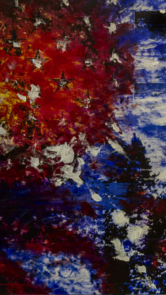 The American Flag Abstract Painting by Artist Michael John Valentine