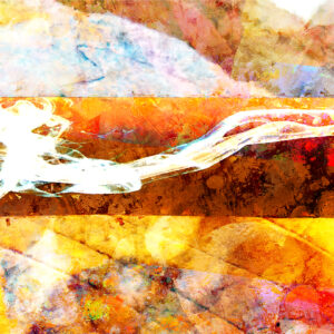 Abstract Mixed Media Cigar Painting by Artist Michael John Valentine