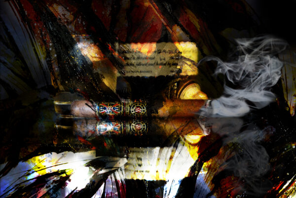 Picasso Pappy Van Winkle's Bourbon and Fuente Opus X Cigar