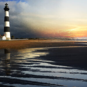 11 x 14 Fine Art Matted Prints Bodie Island Lighthouse Seaside OBX