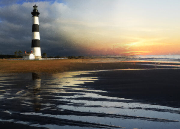 11 x 14 Fine Art Matted Prints Bodie Island Lighthouse Seaside OBX