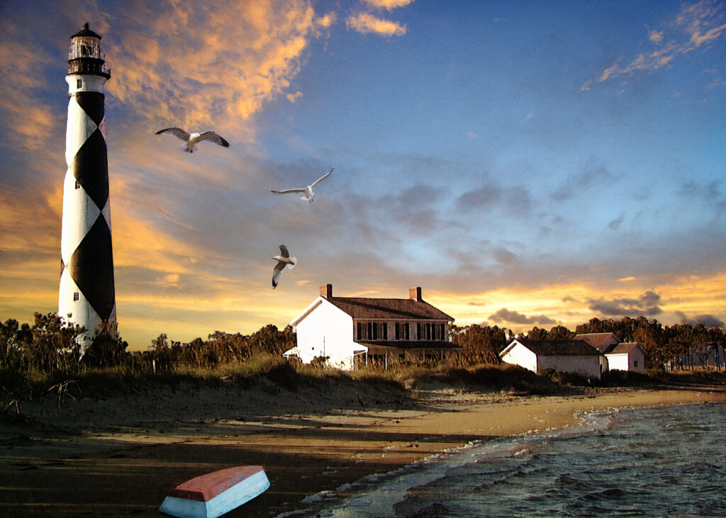 11 x 14 fine art print Cape Lookout Light Station OBX