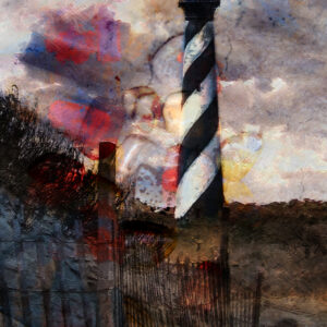 11 x 14 Fine Art Print Matted Cape Hatteras Abstract Lighthouse Outer Banks North Carolina