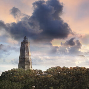 11 x 14 fine art matted print Bald Head Island Old Baldy Lighthouse