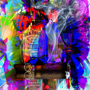 11 x 14 fine art matted print 1926 Padron Cigar and Jack Daniel's Bourbon