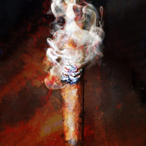 11 x 14 matted fine art print Lady In The Cigar Smoke