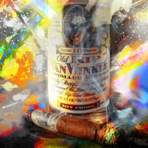 11 x 14 matted fine art print 10 Year Pappy and Drew Estate Pappy Van Winkle's Cigar