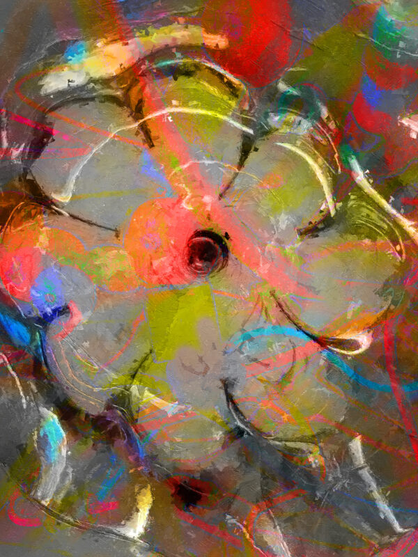 Abstract Flower Power Painting or Print