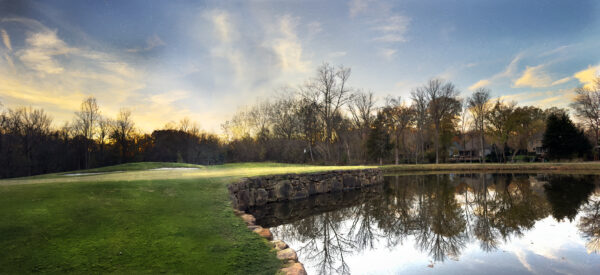 Golf Art The fifth hole at River Run Country Club Davidson North Carolina