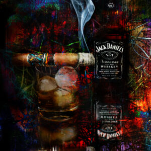 Fuente Opus X Society Cigar and Jack Daniels Fine Art Abstract