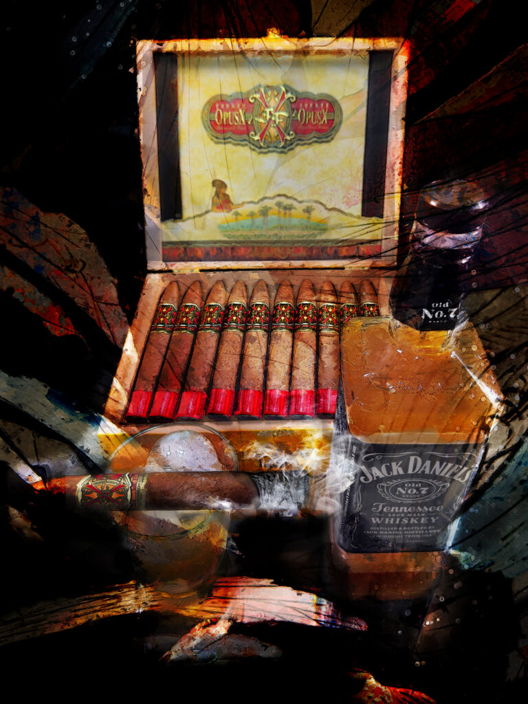 Arturo Fuente Opus X Cigar with Jack Daniel's On Ice