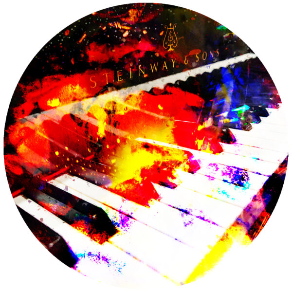 steinway piano abstract decal