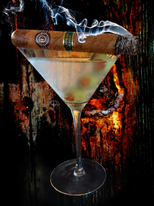 Montecristo Habana Open Eagle Cigar and Martini Abstract