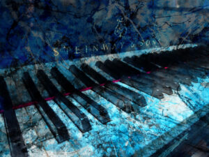 Steinway Piano Abstract Playing The Blues Wall Art