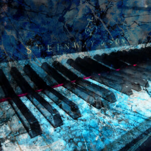 Steinway Piano Abstract Playing The Blues Wall Art